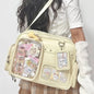 Japanese Tote Bag Fashion Concert Shoulder Bag Student Backpack Transparent Multi-pocket Messenger Bag Zipper Storage Pain Bag