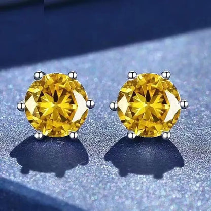 18K Plating Earrings S925 Sterling Silver D Color VVS1 Zircon Earring Stud for Women As Shinning As Diamond Wedding  Jewelry