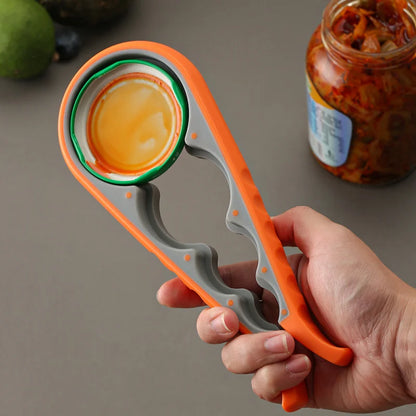 1PC 4-in-1 Multi-Function Non-Slip Kitchen Bottle And Can Opener Twist Labor-Saving Bottle Lid Opener for Easy Home Use