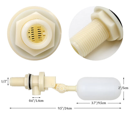 3Pcs Water Tank Float Valve 1/2" for Automatic Water Bowl Horse Cattle Goat Sheep Pig Dog Water Trough Farm Supplies