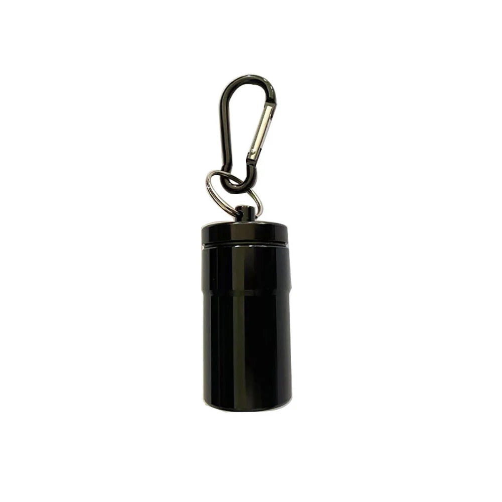 1Pcs Windproof Cigarettes Ashtray with Keychain Ash Tray Outdoor Portable Pocket Ashtray with Lid Aluminum Storage Tube Holder