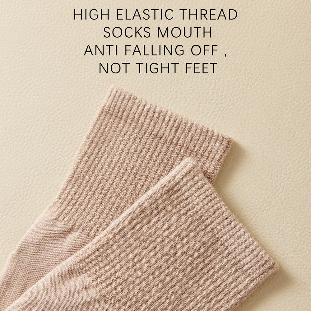 Hot Sale Men's Cotton Toe Socks Moisture-Wicking Odor Control Seamless Toe Design Long Crew Socks for Sports Daily Wear