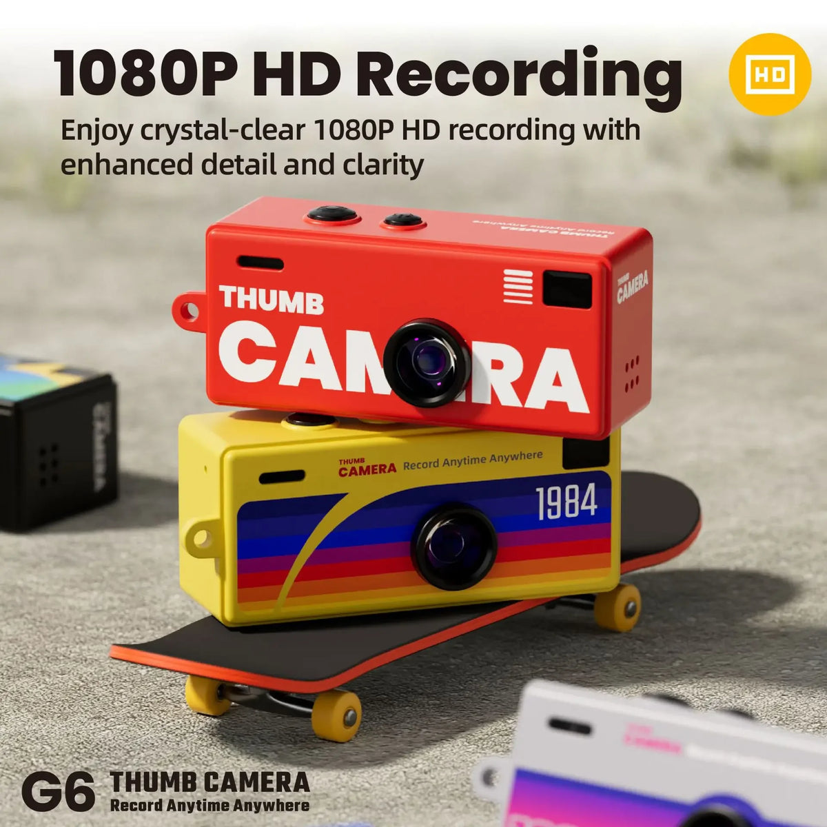 Mini Digital Camera 0.96 Inch Keychain Camera Retro Support Memory Card 1080P Very Small Camcorder Video Recorder with Flash