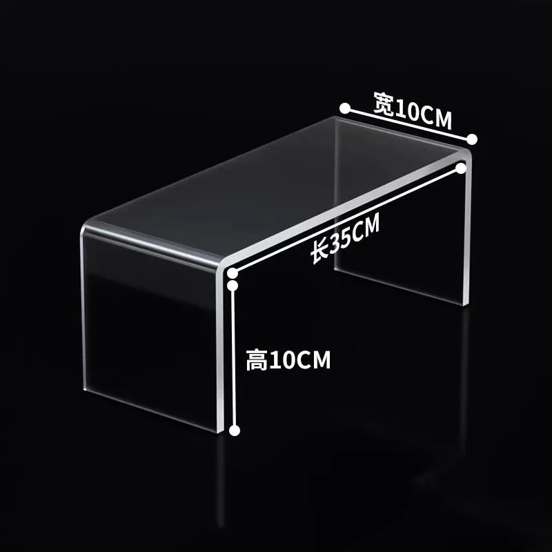 5mm Thick Acrylic Clear Storage Rack Desktop Display Cosmetics Storage Table Elevated Partition Board Toy Perfume Storage Rack