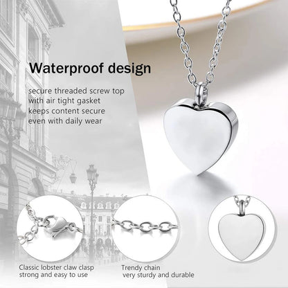 Heart-shaped dandelion pendant necklace ladies necklace ashes urn souvenir cremation jewelry-life is a balance of holding