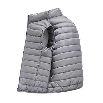 2025 Autumn Winter Men' Sleeveless Vest Jackets Fashion Male Cotton-Padded Vest Coats Men Stand Collar Warm Waistcoats Clothing