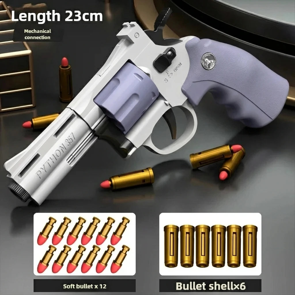 Automatic Continuous Soft Dart Blaster Toy Magnum ZP5 357 with Multiple Safe Darts Outdoor Action Play Set for Kids and Adults