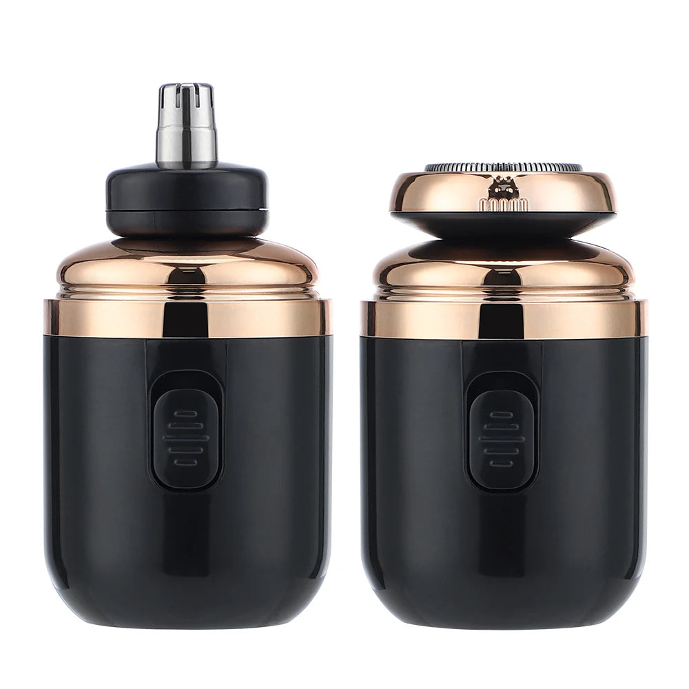 Mini Washable Electric Razor Travel Razor Type-c Charging Capsule Shaver Nose Hair Trimming Double Ring Knife Net