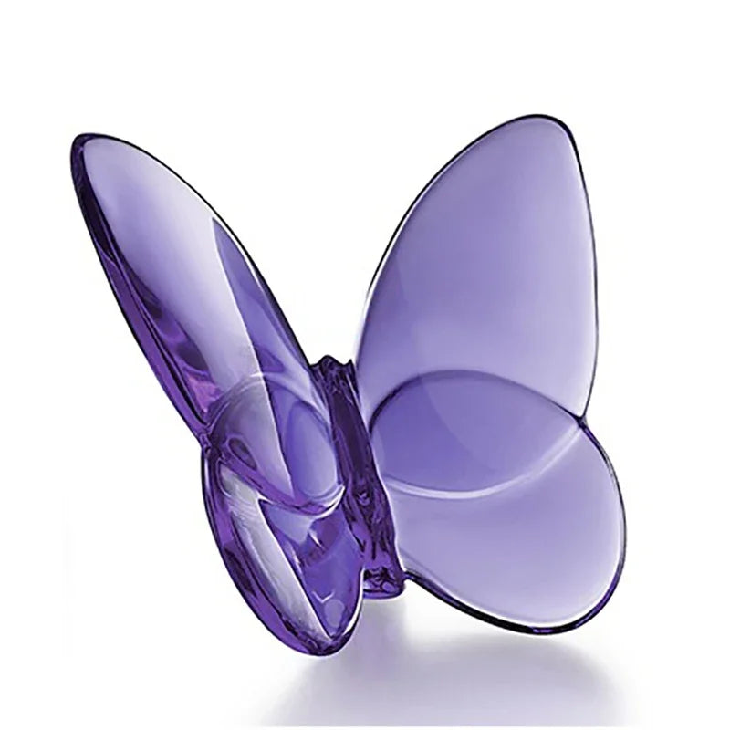 Crystal Papillon Butterfly Wings Fluttering Glass Lucky Butterfly Ornaments Home Decoration Crafts Accessories Birthday Gift