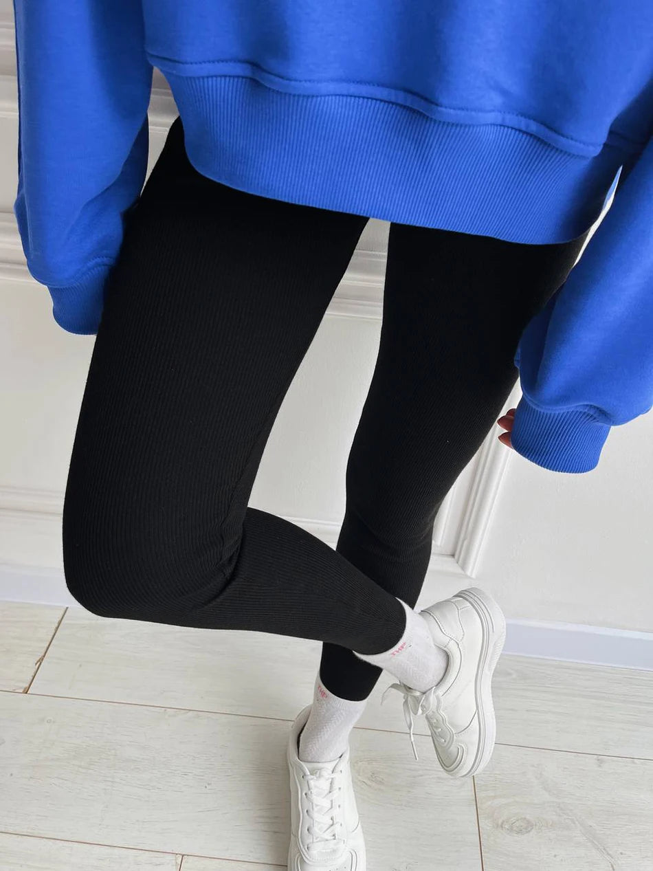 Women's Winter Leggings Ribbed Knitted Velvet Thermal Skinny Tights with Fleece Strech Cotton Beige Warm Leggings for Women 2025