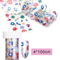 16Pc Holographic Nail Foil Set Starry Transfer 20*4cm Sticker Laser Flowers Leopard Mix Design Decal DIY Nail Art Decoration