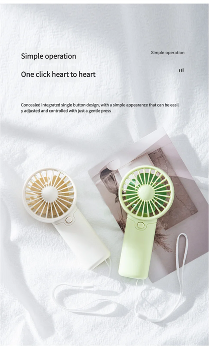 MEET SUN Portable Fan, Creative Compact Pocket Handheld Fan, Lightweight Mini Fan (AAA Batteries Not Included)