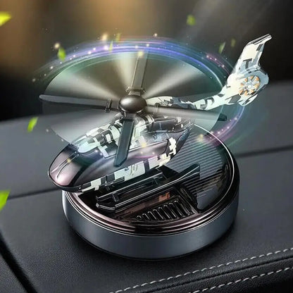 Car Solar Airplane Air Freshener Solar Helicopter Interior Accessories Trim Propeller Rotary Perfume Diffuser Deodorant