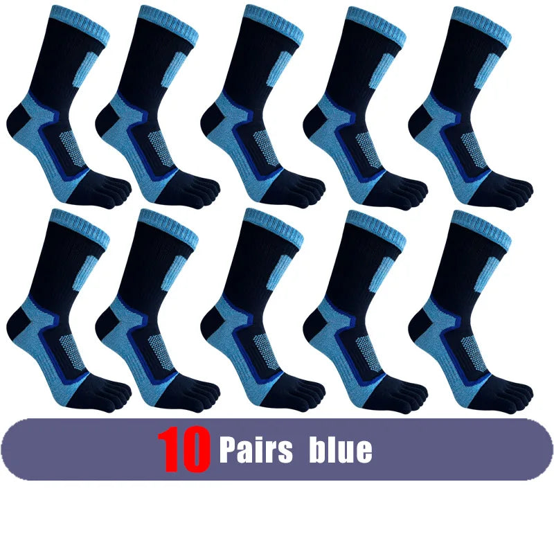 5 Pairs Toe Sport Short Socks Man Thick Compression Mesh Endurable Fitness Bike Run Outdoor Basketball Travel 5 Finger Socks
