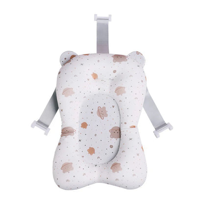 Baby Shower Bath Tub Pad Non-Slip Newborn Bathtub Mat Safety Nursing Foldable Support Comfort Body Cushion Mat Pillow Cartoon