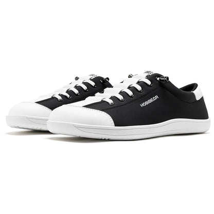 HOBIBEAR Unisex Barefoot Wide Toe Shoes Women Men Artificial Leather Minimalist Sneakers Adjustable Slip On Walking Shoes