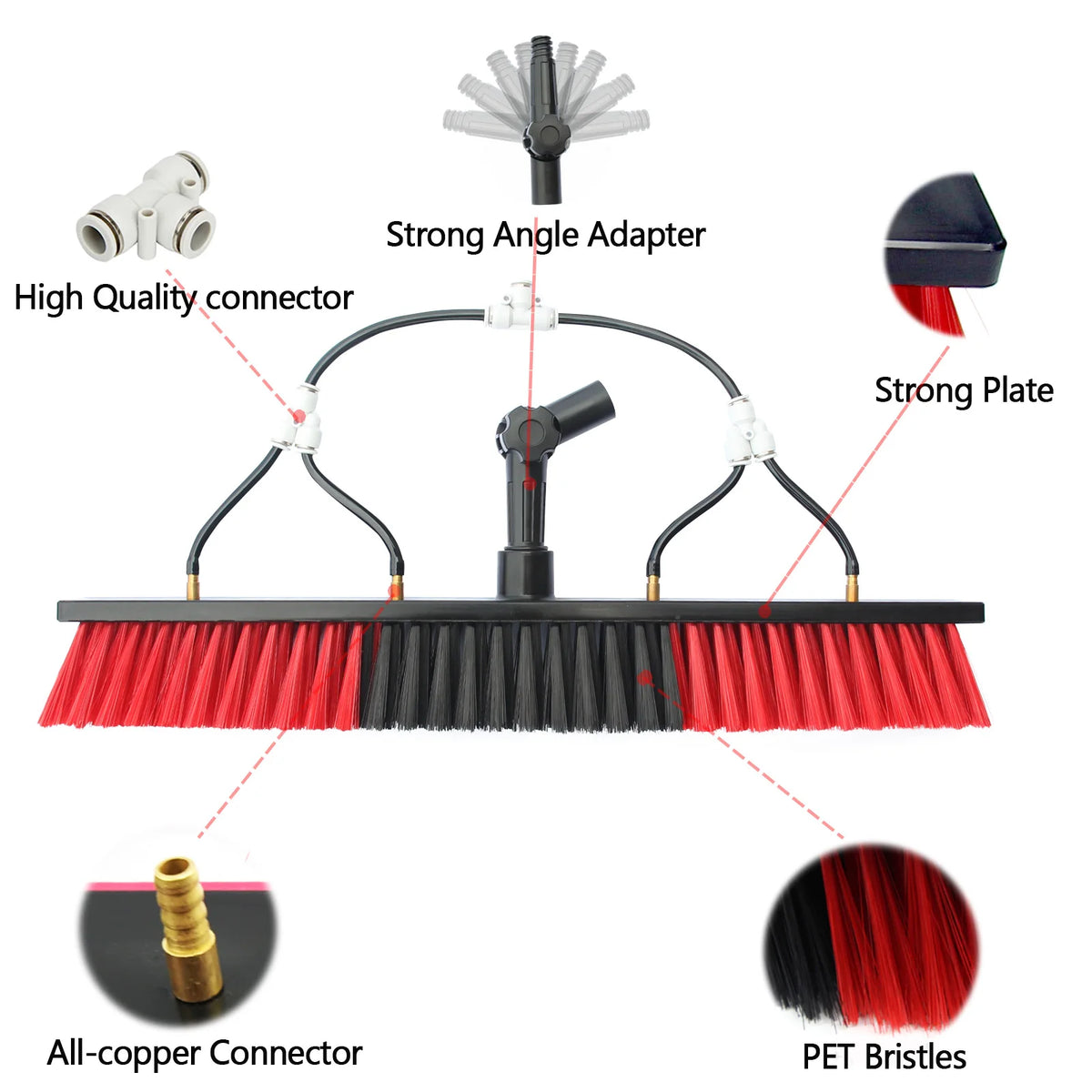 CNHOPOLE Accessory for Water Fed Pole Brush Head Window Solar Panel Cleaning (Without Pole)