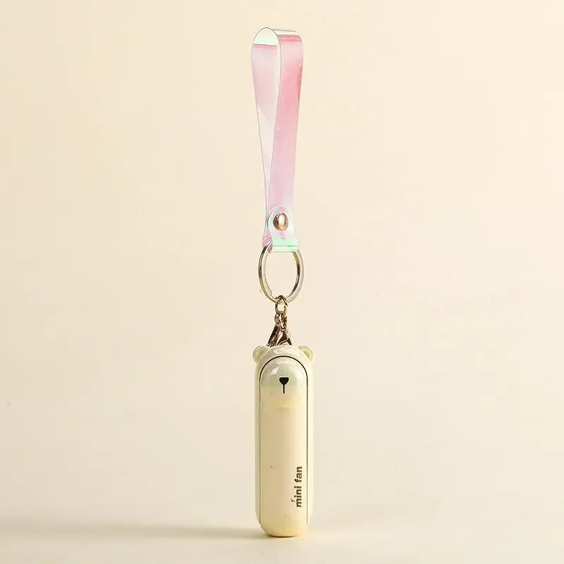 Wholesale Cute Mini Fan Kipas Portable Hand Fold Bedside Office USB Charge Battery Table Desk Cooling