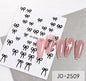 3d Nail Art Stickers Red Black White Love Hearts Stars Clouds French Full Tips Adhesive Nail Decals Slider For Manicure