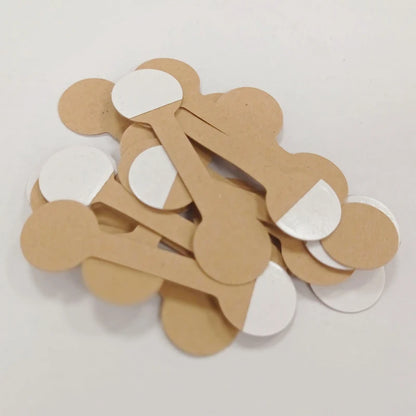 100pcs/50pcs Jewelry Strung Pricing Price Tags with String Gold Merchandise Cloth Label Price Label