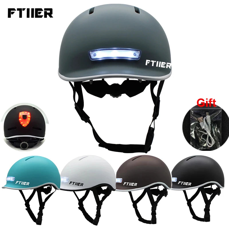 2023 Cycling Smart Tail Light Bike Adult Helmet Electric Bicycle MTB Road Scooter For Sport Urban Helmet Men Women USB charging