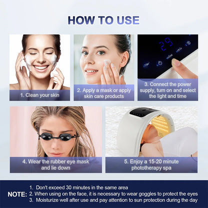 Skin Hydrating Sprayer LED Mask Facial Machine Nano Mist 7 Colors LED Photon Machine Face&Body Salon SPA Home Use Skin Care