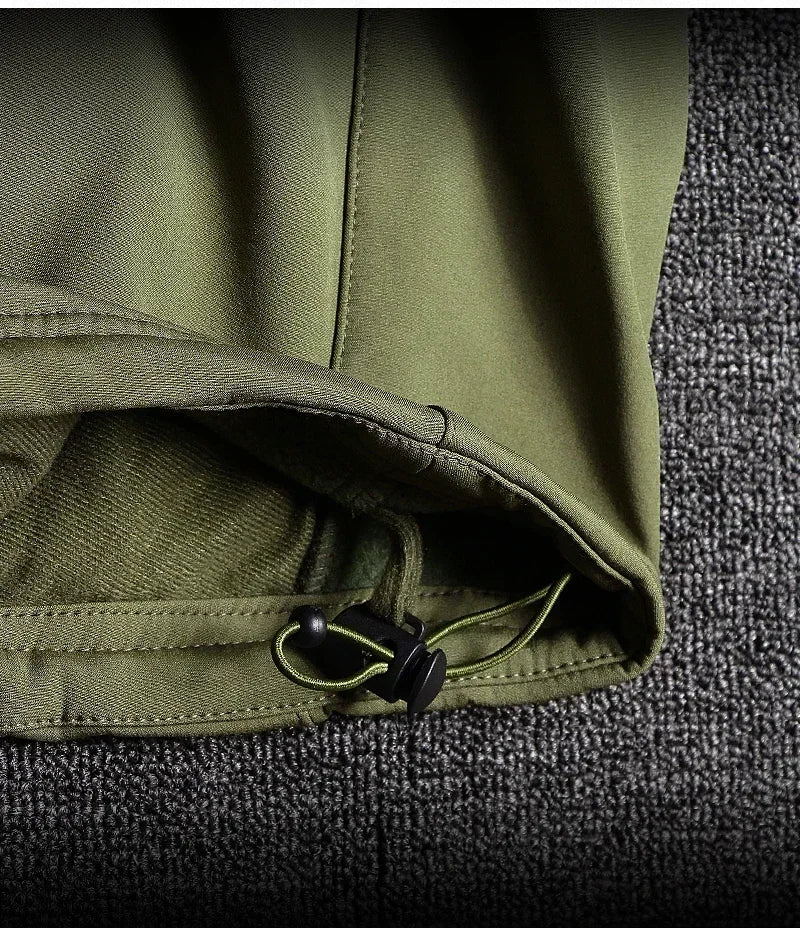 New Men's Winter Jacket Tactical  Sets Fleeced Sharkskin Windproof Waterproof Padding Suits Paintball Uniform Pockets Camo