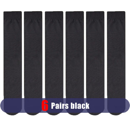 3 Pairs Summer Man Silk Socks Long Business Thin Nylon Striped Breathable Soft Elastic Below Knee Calf Formal Wear Crew Socks