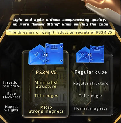 [SaoCube] MoYu RS3M V5 3X3 Magnetic Magic Speed Cube Stickerless Professional Fidget Toys SaoCube RS3 M V5 Cubo Magico Puzzle