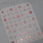 Colorful Bagful Jellyfish Bubbles Swimming Rings Rainbow Stars Ocean Starfish Self Adhesive 5D Nail Art Sticker Manicure Decal
