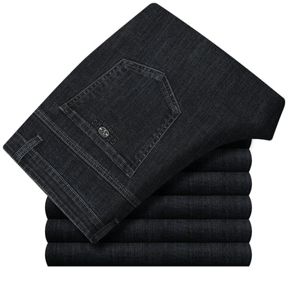 High Waist Denim Jeanse For Men Pants Plus Size 40 42 Fashion Designer Jeans Trousers For Men Street Wear Straight Loose Autumn