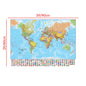 World Map Poster Modern Wall Art Canvas Painting Picture for Education Home Office School Supplies - 84x59cm/ 90x60cm