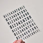 Self-adhesive Letters Nail Stickers 3D Nail Decorations	Black White English Letter Number For DIY French Nails Design Stickers
