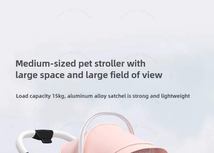 Lightweight Pet Stroller Dog-specific Travel Stroller Foldable High-view Pet Stroller Large Space Removable Carry Basket Cat Car