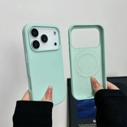 Liquid Silicone Magnetic Phone Case For iPhone 17 Air 16 13 15 14  Pro Max Plus for Magsafe Shockproof Protective Cover Funda