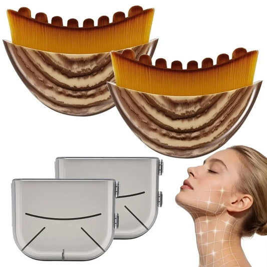 Face Lymphatic Sculpting Massager Ergonomic Contour Brush Jawline Chin Shaping Drainage Massager Facial Relax Skincare Tool