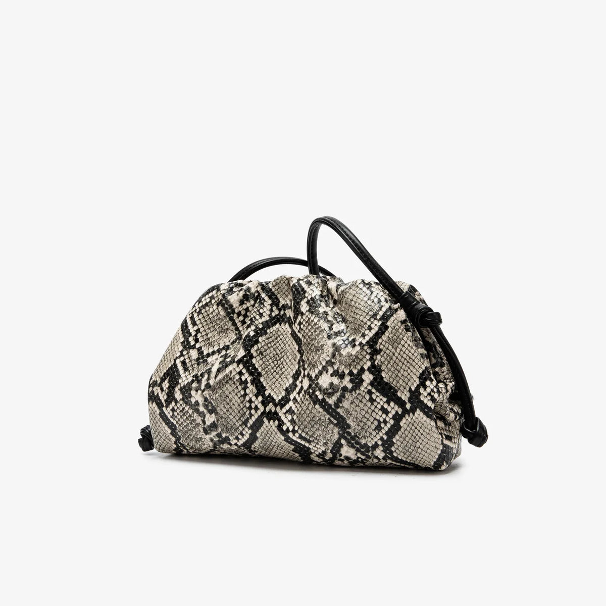 Ruched Serpentine Dumpling Bags for Women Pouch Handbag Cloud Clutch Snake Pattern Shoulder Crossbody Bag Luxury Designer Bag