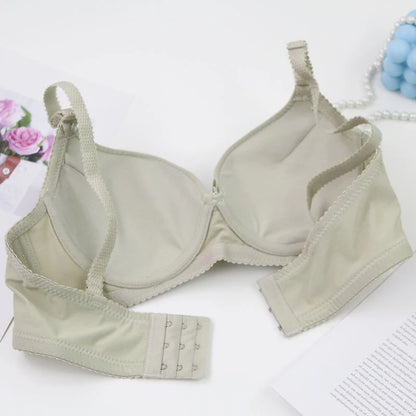 2025 New Sexy Plus Size Bras Bow Sweat Absorption Underwear For Women Solid Smooth Seamless Breathable ABC Cup Lingerie