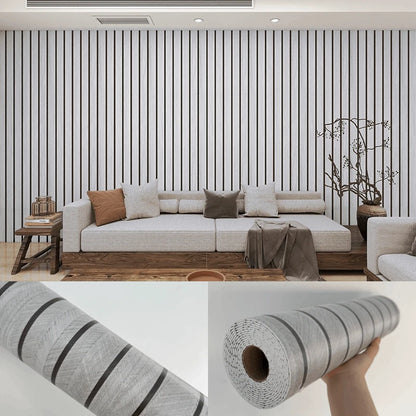 Thick Wood Grain Self-adhesive Wall Sticker Waterproof for Home Decortion Peel and Stick Foam Wallpaper Bedroom Living Room