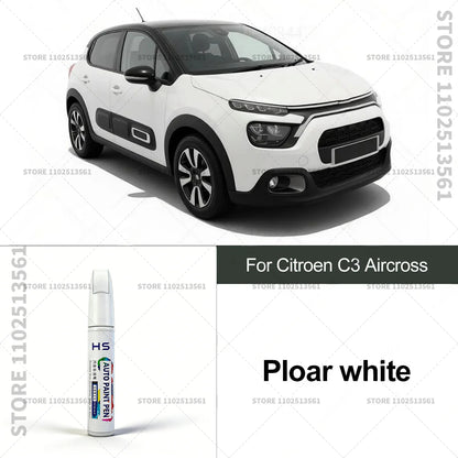 Touch Up Paint Pen Quick Repair Car Scratch Chip Paint Brush Cosmo blue black Montana green Ploar white For Citroen C3 Aircross
