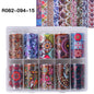 10 Patterns New Metal Nail Foils for Transfer Paper Stickers Floral Chameleon Nails Wraps DIY Water Marble Nail Art Decorations