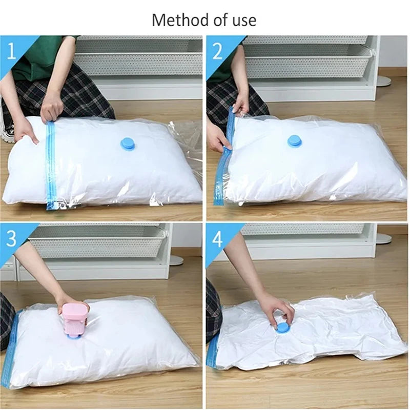 Vacuum Bag Electric Pump Compression Bag Pump Mini Vacuum Sealing Machine Travel Space Saving Clothing and Food Organizers