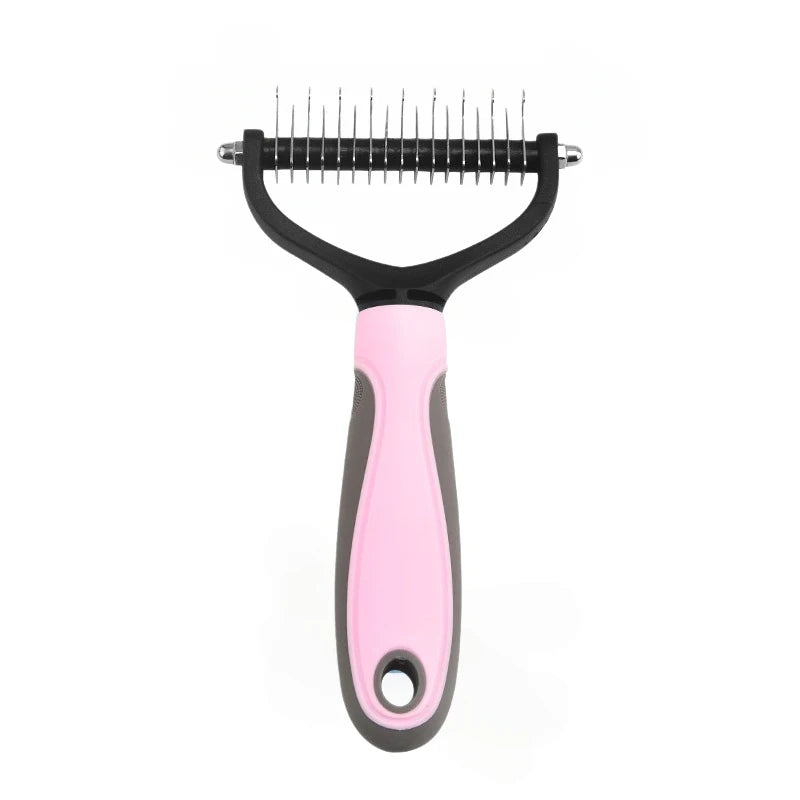 Pet Dog Detangler Dual Side Pet Dematting Comb Dog Cat Knot Remover Brush Undercoat Deshedding Grooming Tool for Long Short Hair