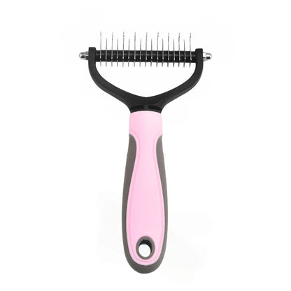 Pet Dog Detangler Dual Side Pet Dematting Comb Dog Cat Knot Remover Brush Undercoat Deshedding Grooming Tool for Long Short Hair
