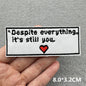 Cartoon Embroidered Patches For Clothing Slogan Letters Embroidery Patch For Clothes Iron On Patches On Clothes Jackets DIY