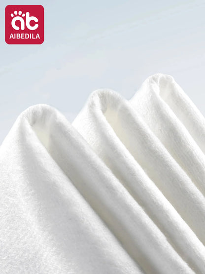 AIBEDILA Newborn Baby Cotton Dry Wipes Unscented Hypoallergenic 3-in-1 Clean Care Thick Facial Towels for Sensitive Infant Skin