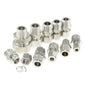 SS 304 Double Ferrule Compression Connector 8mm 10mm 12mm 1/4 1/2 Tube 1/8 1/4" 1/2" Male NPT BSP Stainless Steel Pipe Fitting