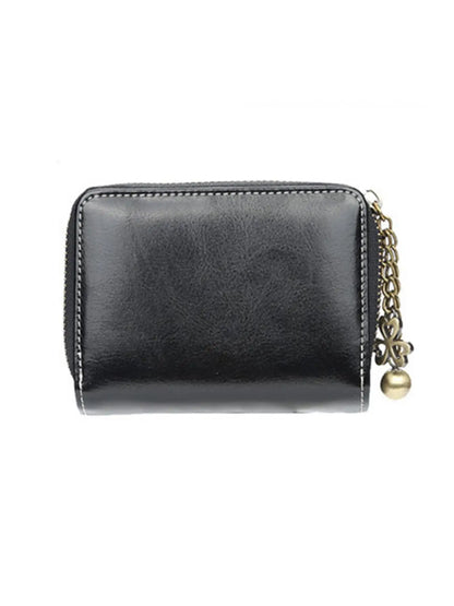 Women's short European and American fashion buckle wallet zipper coin purse