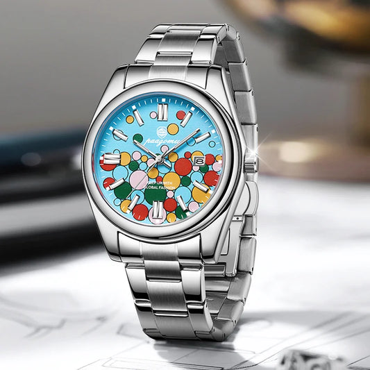 2026 PAAZOMU Fashion Men Stainless Steel Watch Luxury Calendar Quartz Wrist Watch Business Watches Man Clock relogio masculino