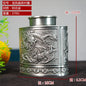 Pet Memorial Keepsake Container for Ashes Tea Canister Coffin Box for Human Ashes Metal Cremation Animal Urn Funeral Home Decor